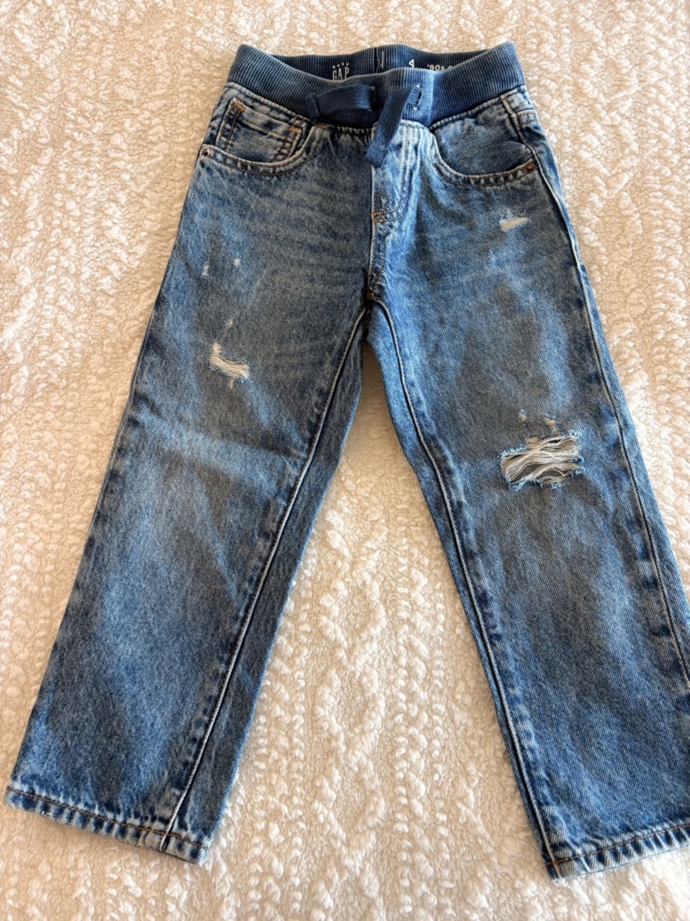 GAP Boys' Blue Distressed Denim Jeans